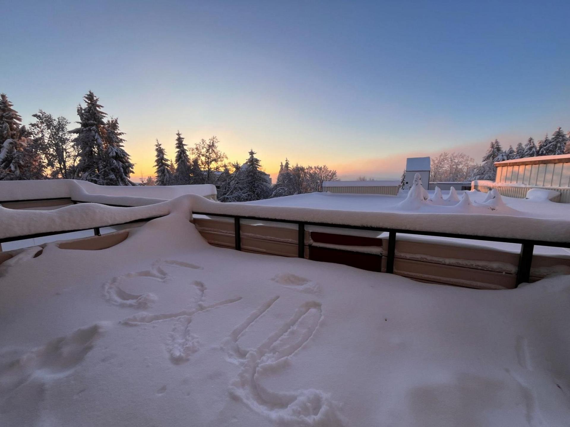 Sonnenuntergang in Winter