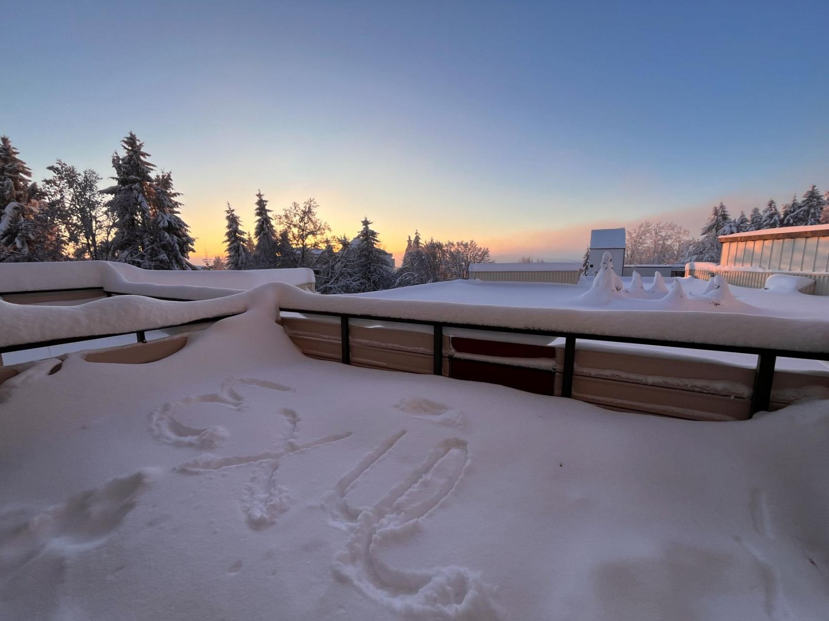 Sonnenuntergang in Winter