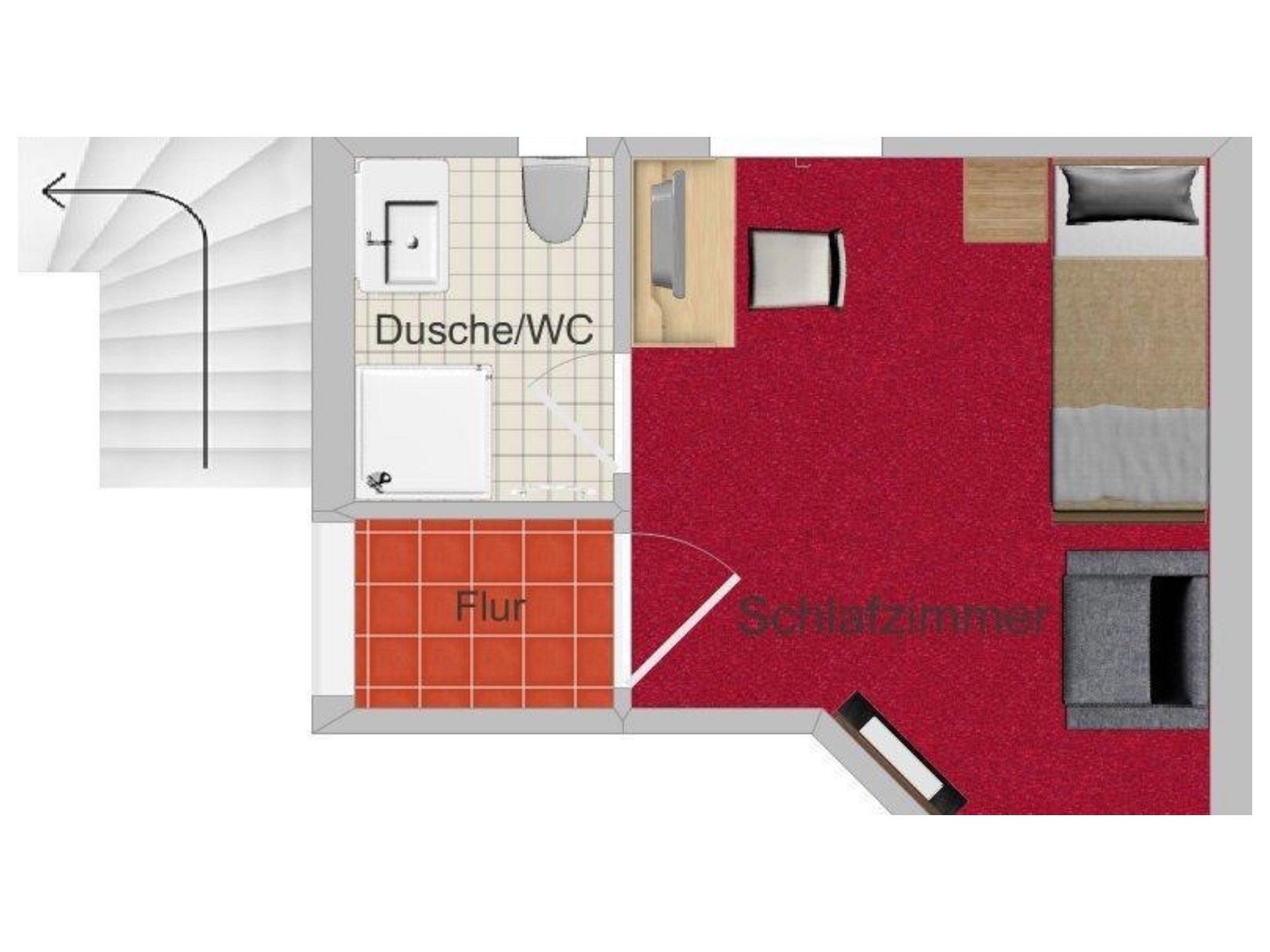 Grundriss Einbettzimmer