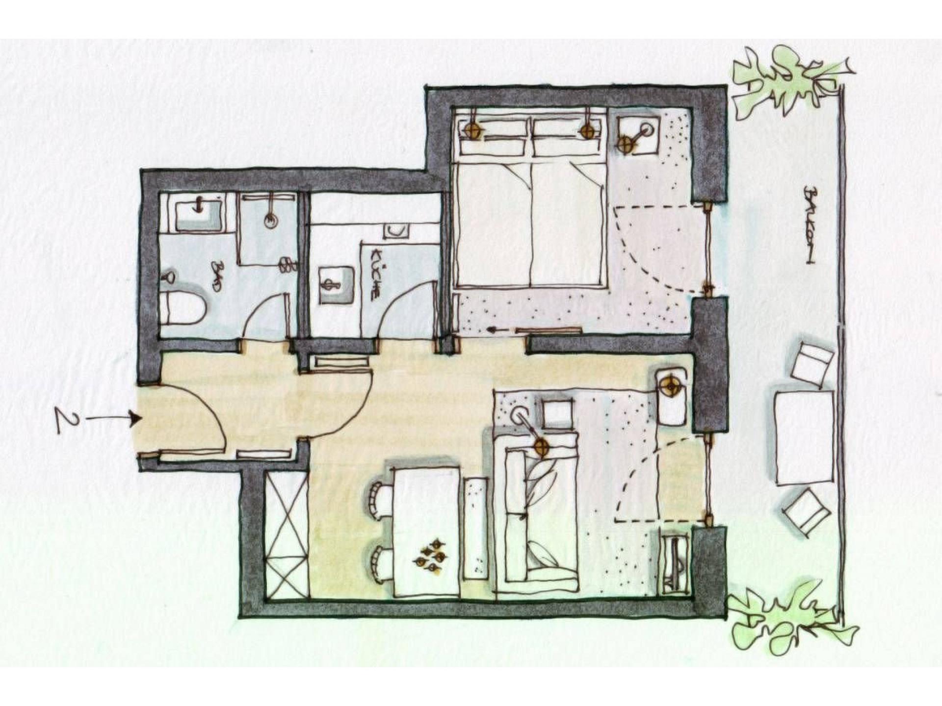 Grundriss (ca. 35 qm)