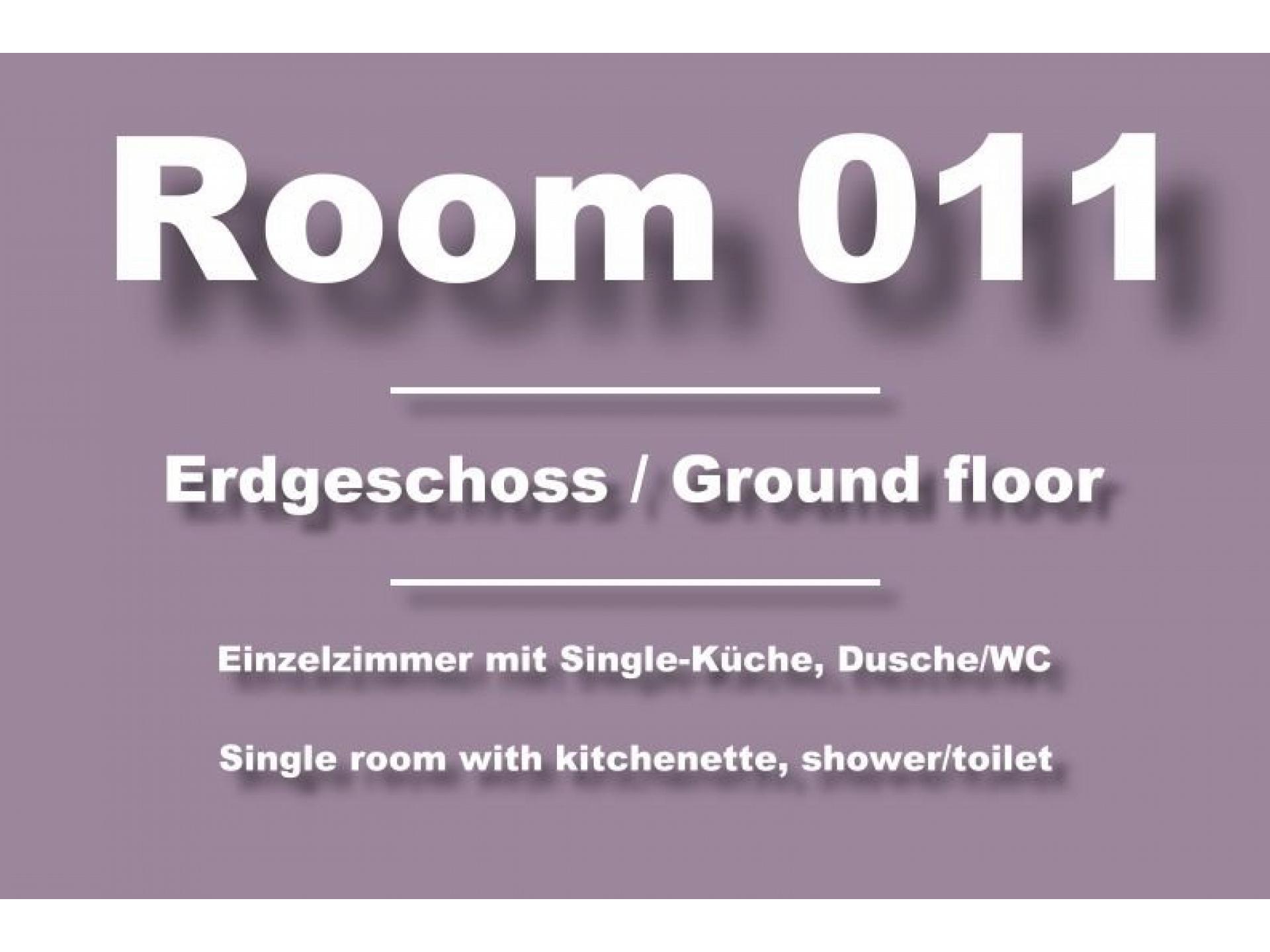 Hinweisschild zum Room 01